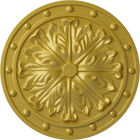 Ekena Millwork Foster Acanthus Leaf Ceiling Medallion (Fits Canopies up to 2 1/4"), 20 1/2"OD x 1 1/2"P, Rich Gold CM20FORGS